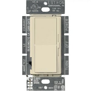 Diva LED+ Dimmer - Satin Finish,  LED, Incandescent/Halogen, 3-way/single-pole, 150W LED or 600W inc/hal in eggshell