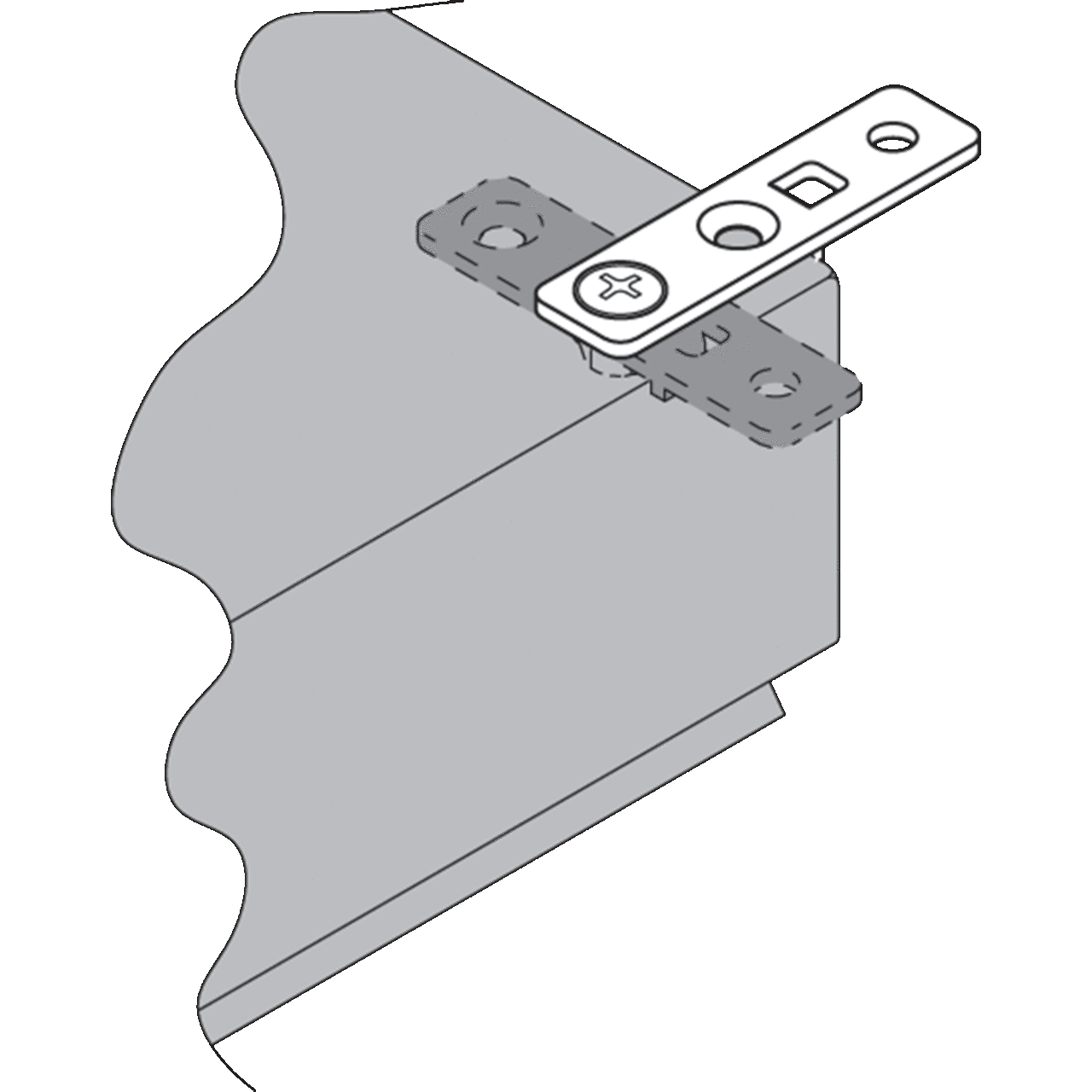 Mounting Bracket Kit for Small Wall-Mount Enclosures, Plated, Mild Steel