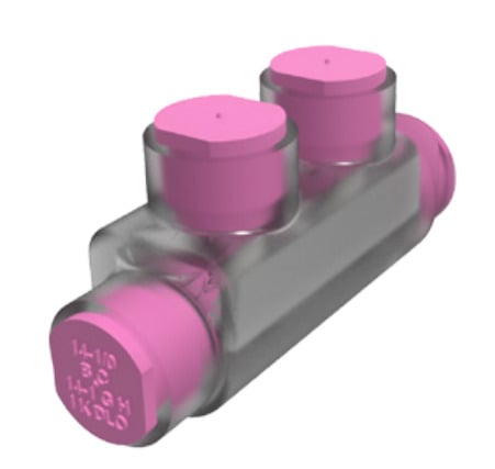 Aluminum UNITAP, In-Line Splice Reducer, #10-350 Class B & C, #10-250 Class G,H,I,K, DLO, 2 PORT