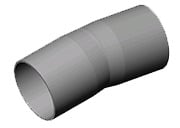 PVC FITTING 3 1/2" PVC 5 DEGREE COUPLING Material: PVC