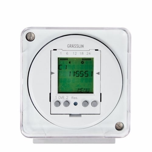 The DGTL TMR,50 ST PNT, 2 CHANNEL 120V 2-Channel Electronic Time Switch is a compact, 24-Hour/7-Day module with heavy-duty relay contacts for switching low or line voltage loads. The timer is applicable for time-of-day control of pumps, fans, heaters, HVAC control circuits, lighting, machinery, and many other types of commercial, industrial, and agricultural equipment.