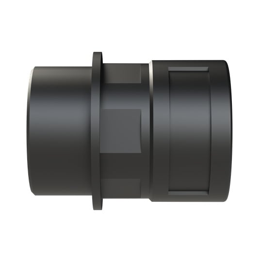 PMAFIX Straight Black Connector with Universal Safety Clip, Material - Polyamide 6, Thread Type - Metric, Thread Size -M40x1.5, Conduit Size NW - 29