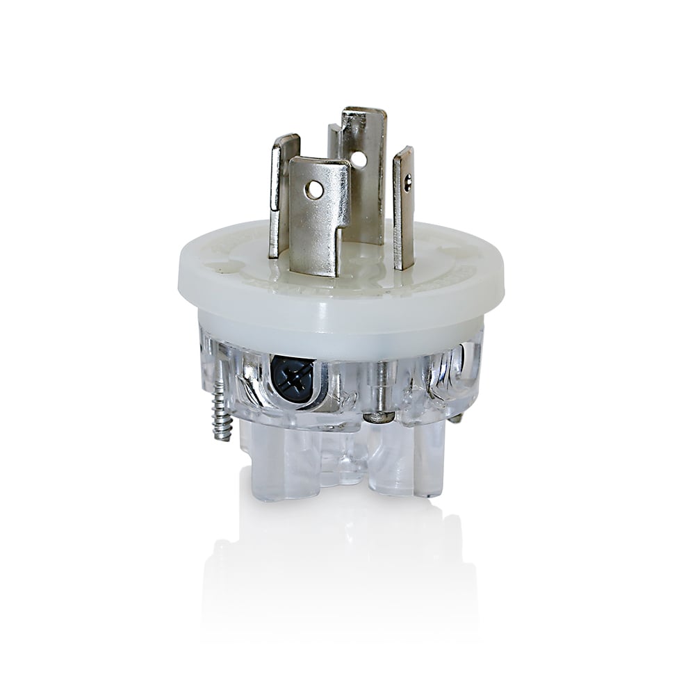 Replacement Male Interior Wiring Module Assembly (Insert)  NEMA L16-20P, 20A-480V, 3-Pole, 4-Wire, 3-Phase, Color: White, Includes Tri-drive Assembly Screws. For Use Only With  26W76.
