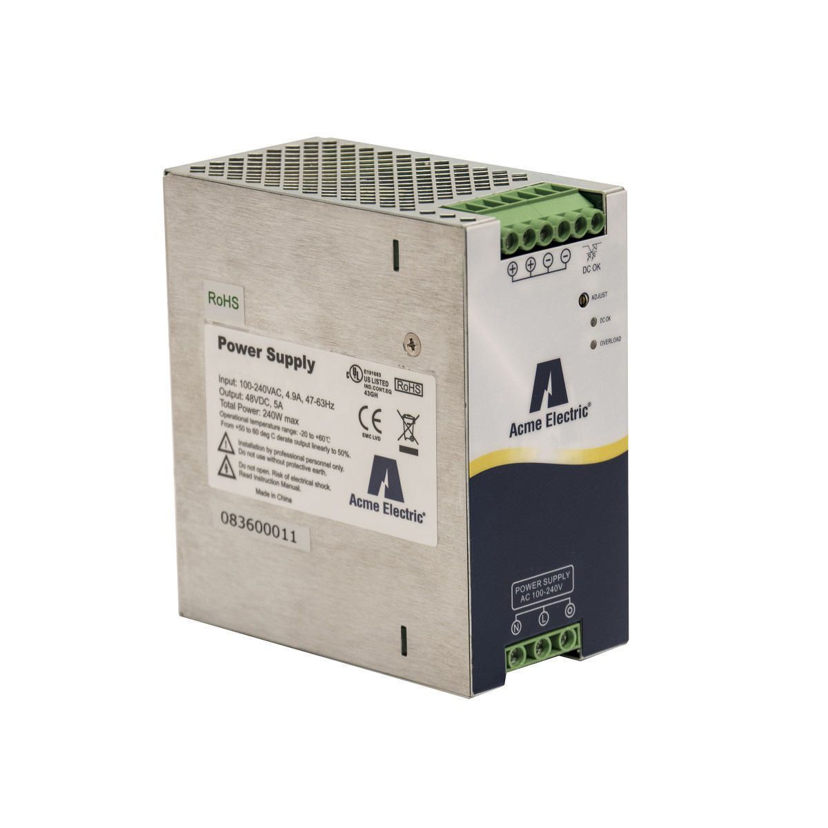 DIN, Power Supply, 120W 24V 1PH 5A