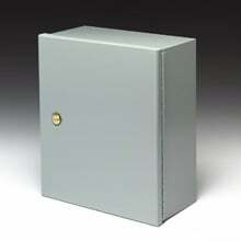 Eaton B-Line series Type 1 panel enclosures, 24" height, 12" length, 20" width, NEMA 1, Hinged cover, 1 enclosure, Wall mount, Medium single door, Keyhole slots, Carbon steel