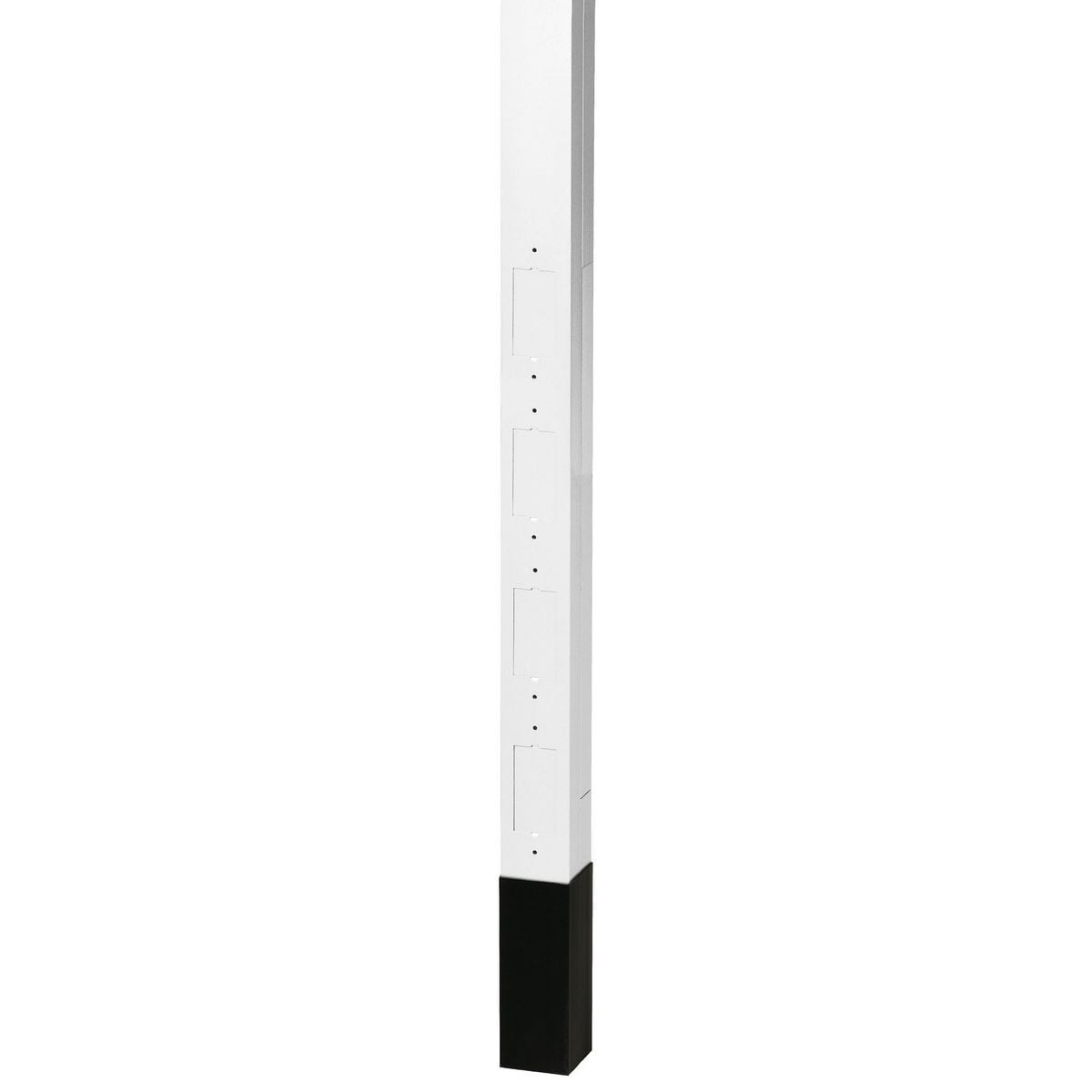 Aluminum Service Poles, 15' 2" Height,Blank Pole with Divider, White