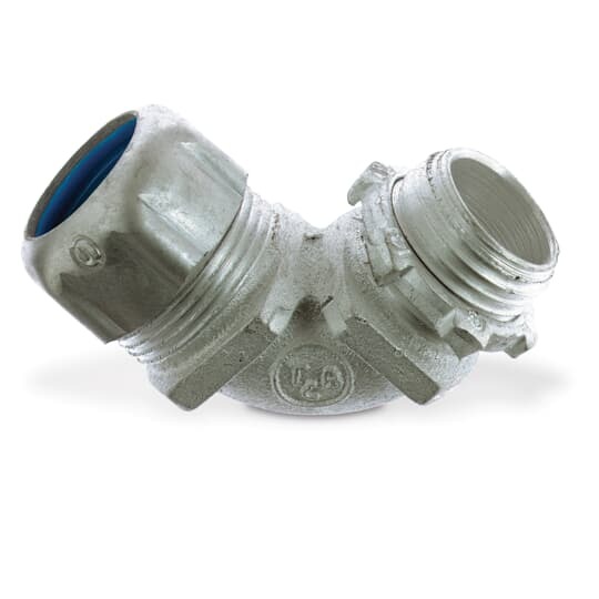 3/4 Inch 90 Degree Aluminum Liquidtight Connector, Non-insulated