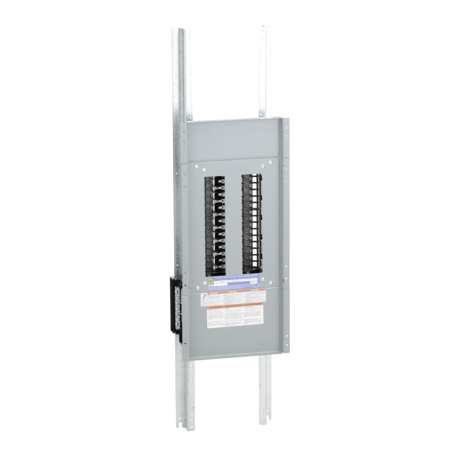 Panelboard interior, NQ, main lugs, 400A, Al bus, 30 pole spaces, 1 phase, 3 wire, 240VAC, 48VDC