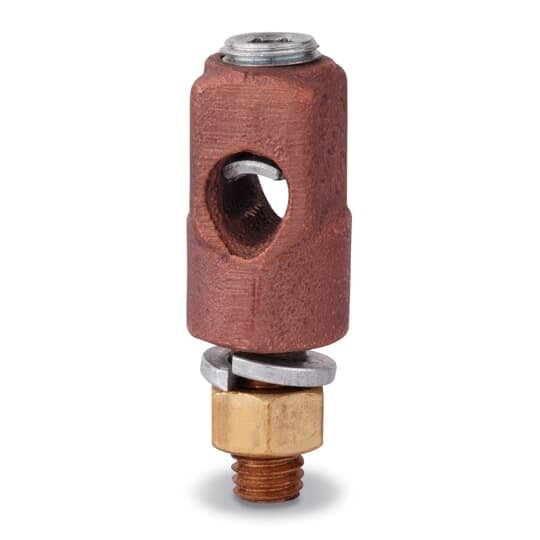 Locktite Copper Male Stud Connector for Cable Size 1 to 2/0, 3/8 Bolt Hole
