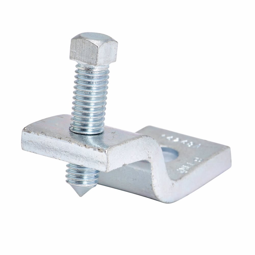 Eaton B-Line series I-beam and zee clamp, 7.5" H x 1.5" L x 3.75" W, Steel, 600 Lbs load cap, 1" beam/flange width, Zee beam clamp