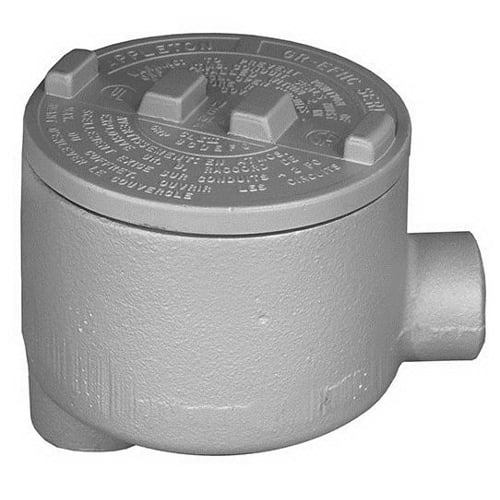 Type LB Conduit Body, 1 inch, Malleable Iron, Zinc Electroplated