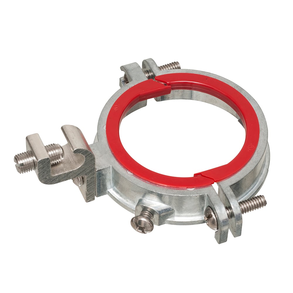 Zinc diecast split grounding bushing with a trade size of 2 inch. Easy installation on threaded or unthreaded Rigid/IMC.