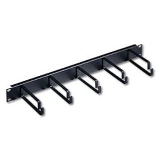 Five-Ring Horizontal Patch Cord Organizer, 1RU, 4-inch D-Rings