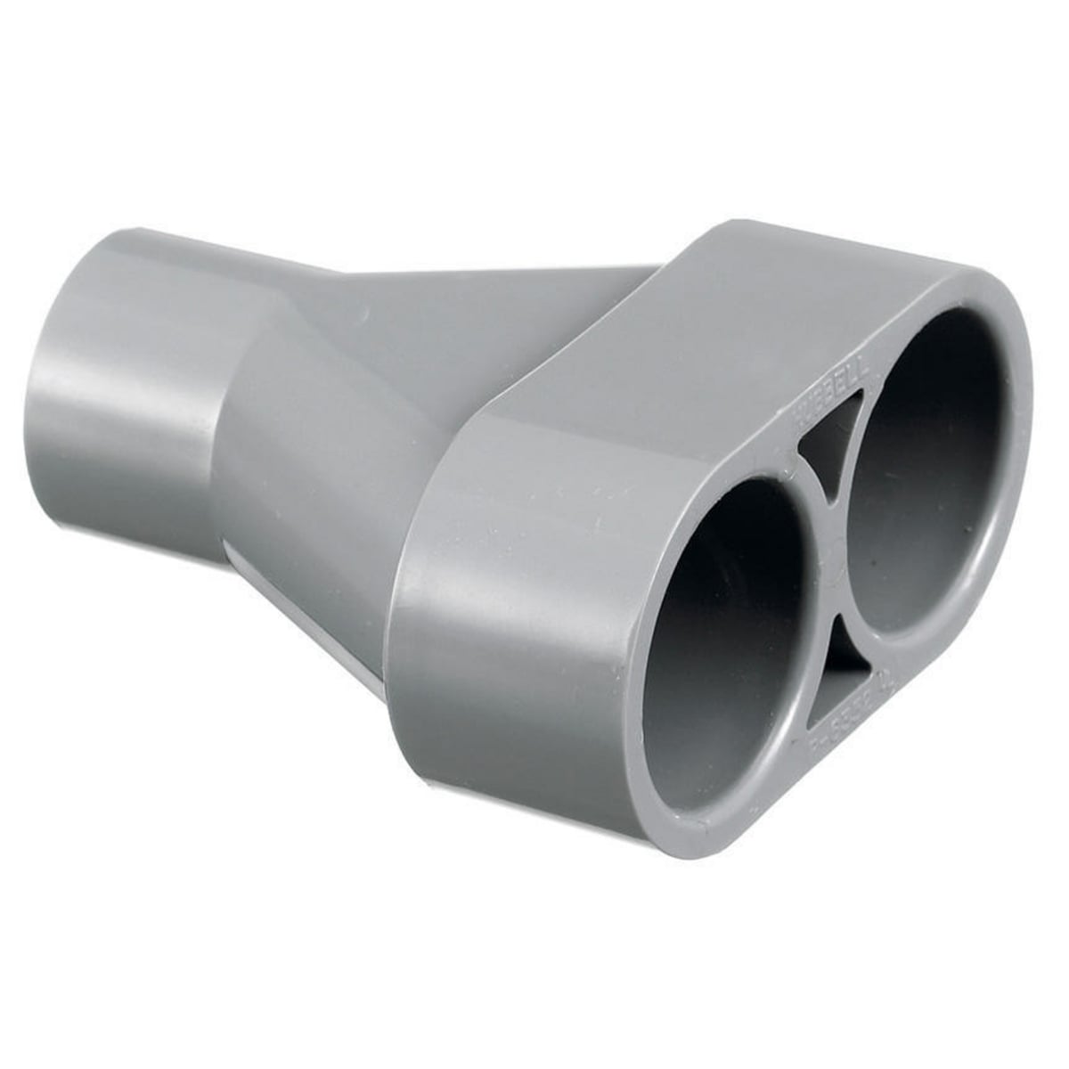 Concrete Floorboxes, Flush, Round PVC Box Series, PFB1 "Y" Adapter, Change Single 3/4" PVC Conduit into Two 3/4" Parallel Runs