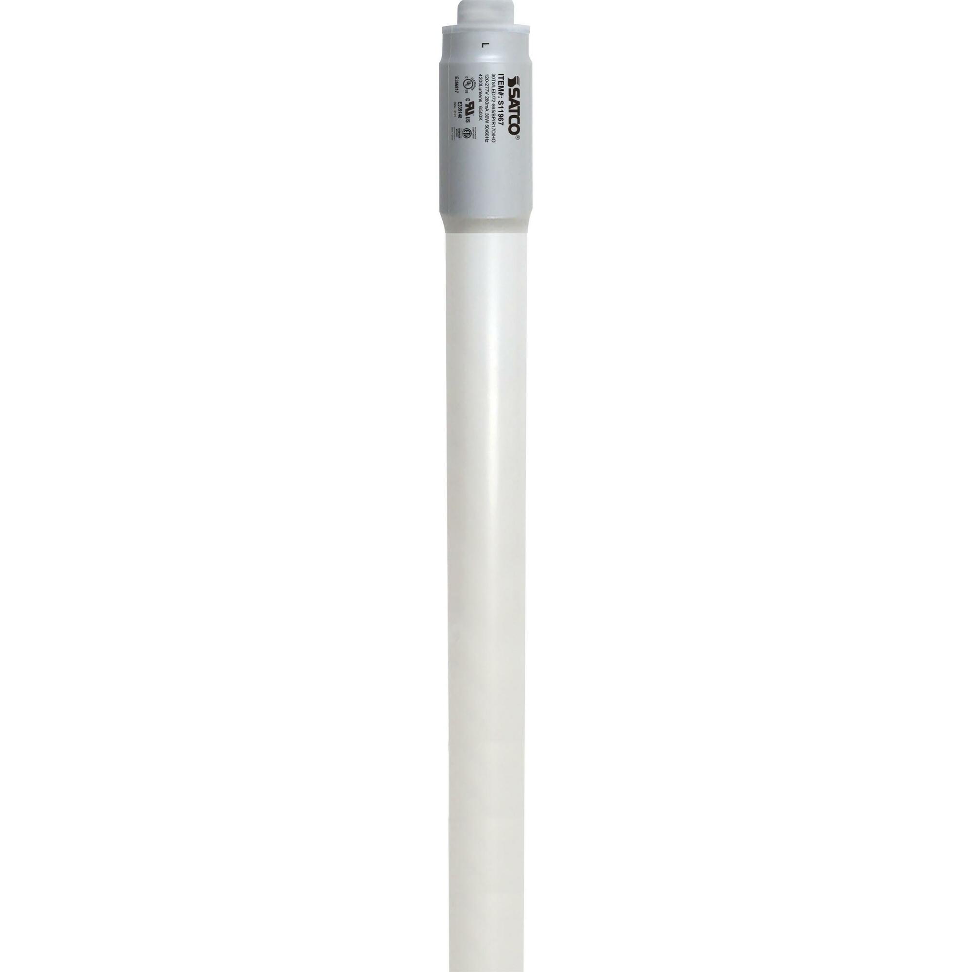 30W T8 LED - 6 Foot - 6500K - R17d Base - 50K Average Rated Hours - 4200L - Type B - Ballast Bypass - Double Ended Wiring