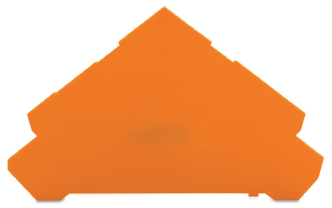 End and intermediate plate; 1 mm thick; for quadruple-deck terminal blocks; orange