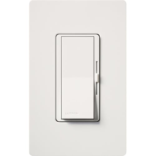 Diva LED+ Dimmer - Gloss Finish,  LED, Incandescent/Halogen , 3-way/single-pole dimmer with wallplate, clamshell packaging, 150W LED or 600W inc/hal in white