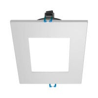 DLE4 Series 4 in. Square White Flat Panel LED Downlight in 4000K