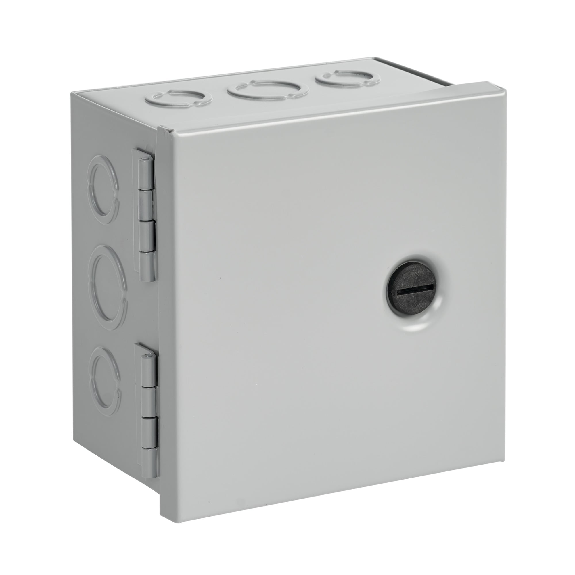 Hinged-Cover with Knockouts Type 1, 24.00x18.00x6.00, Gray, Steel