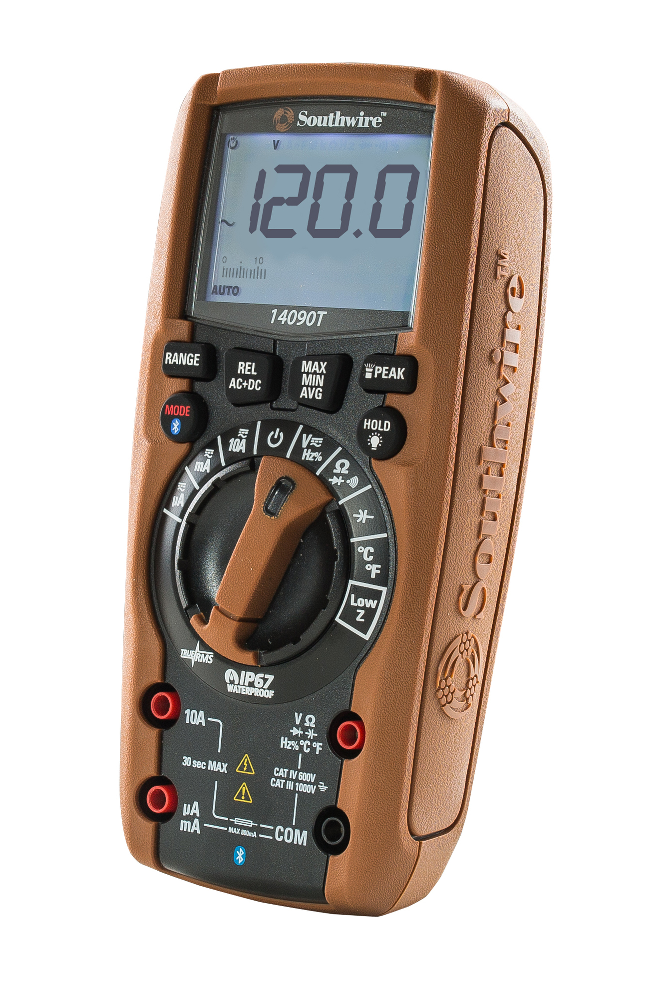 14090T TechnicianPRO TrueRMS Multimeter with MApp Mobile App and IP67 Waterproof/Dust Tight Housing, CAT IV 600V/CAT lll 1000V.