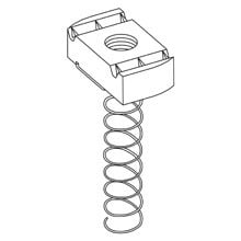 Eaton B-Line series spring nut, 0.85" H x 1.8750" L x 1.3750" W, Steel material, Electro-plated, 5/8"-11 bolt size, Standard nut