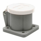 NEMA Type 3R Enclosure with Automatic Closing Lid, Thermoplastic Housing and Cover, Stainless Steel Torsion Spring, White