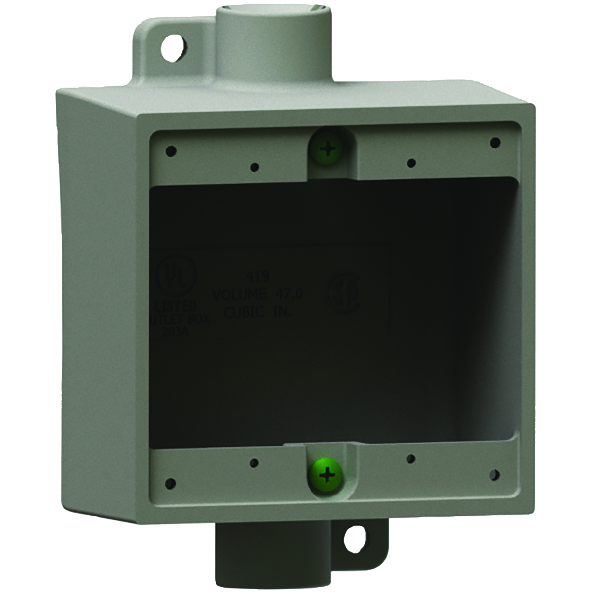3/4"Iron, 2FDC Type Two Gang Deep Device Box