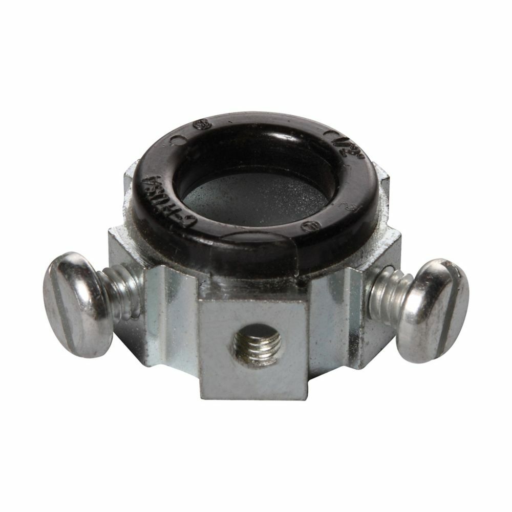 Eaton Crouse-Hinds series throat bushing, Rigid/IMC, Insulated, Malleable iron, Set screw, 150C, Threadless, 3"
