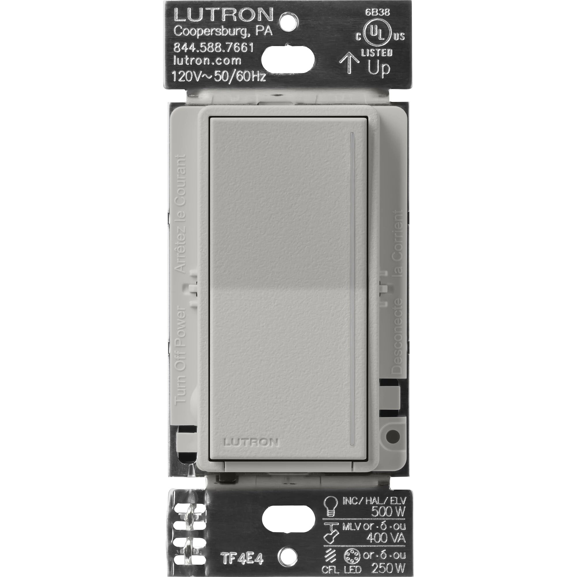 Lutron Sunnata PRO LED+ Touch Dimmer Switch with Phase Selectable Dimming for LED, MLV, ELV, and Incandescent/Halogen lighting, Pebble