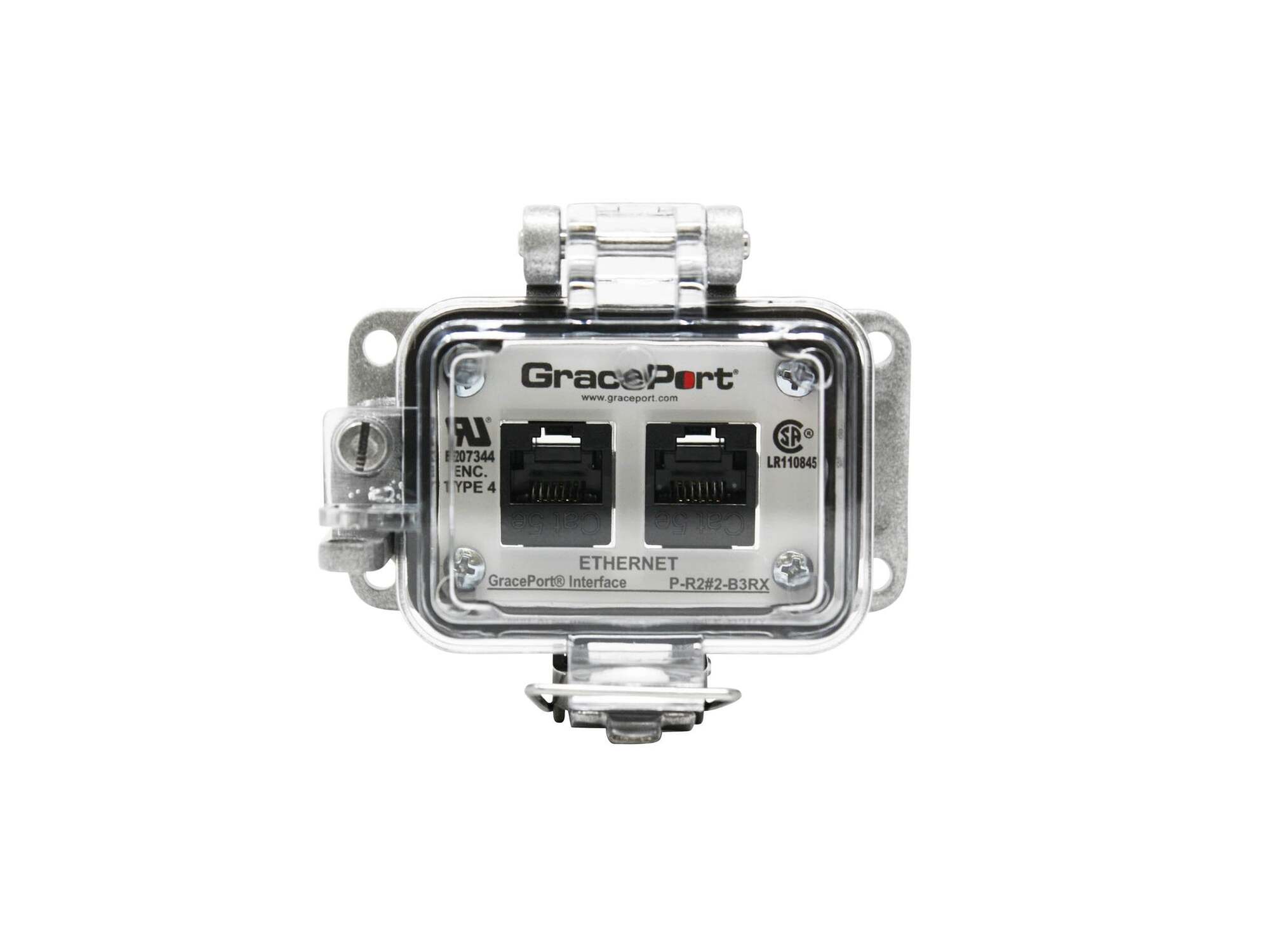 PANEL INTERFACE CONNECTOR WITH QTY 2 RJ45, PMH, UL TYPE 4, NO OUTLET