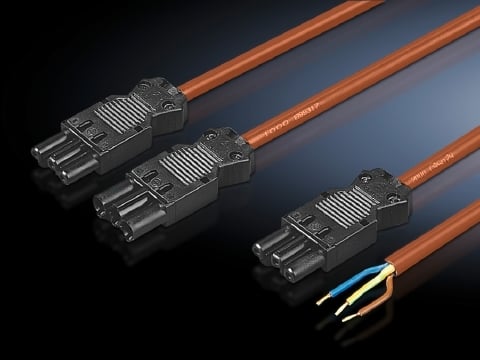 Connection cable, Through-wiring (with socket and connector)