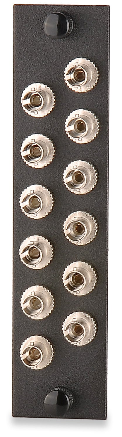 12-Port (12 Fiber) ST OM1/OM2 Adapter Plate Ph. Brz. Sleeve