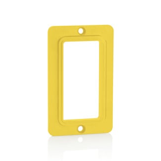 Coverplate, Standard, Single-Gang, Thermoplastic, GFCI/Decora Receptacles, Yellow