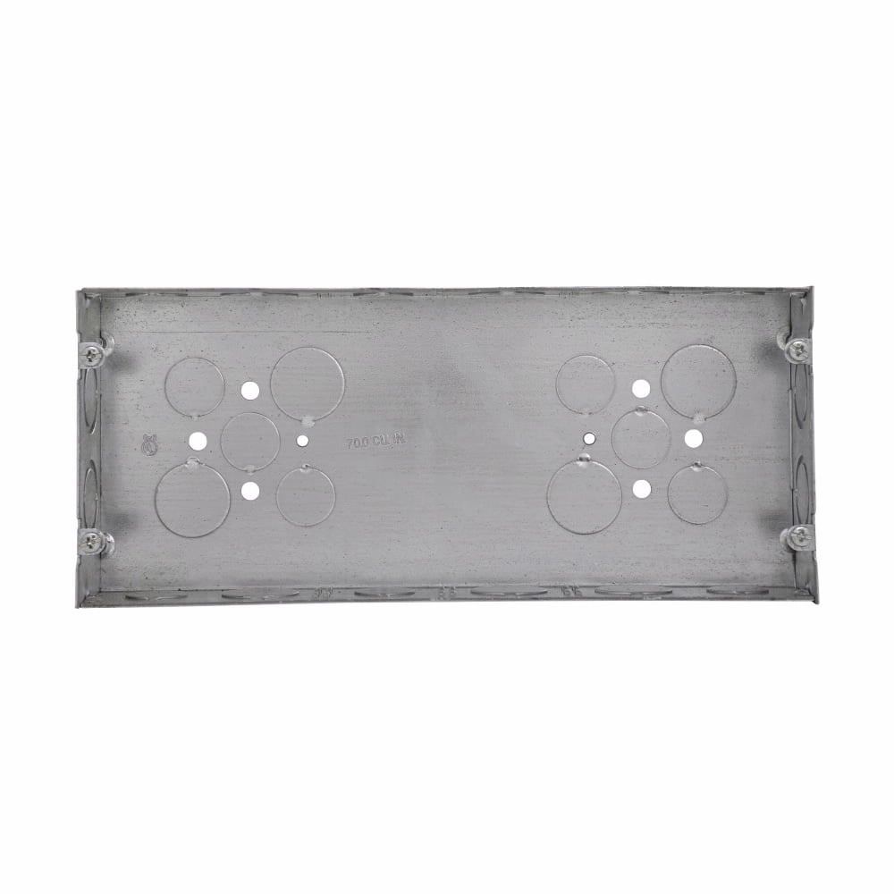Eaton Crouse-Hinds series Gang Box, (6) 1/2", (4) 3/4", 1-5/8", (1) 1/2", (1) 3/4", Steel, Four-gang, (3) 1/2", (3) 3/4", 70.0 cubic inch capacity