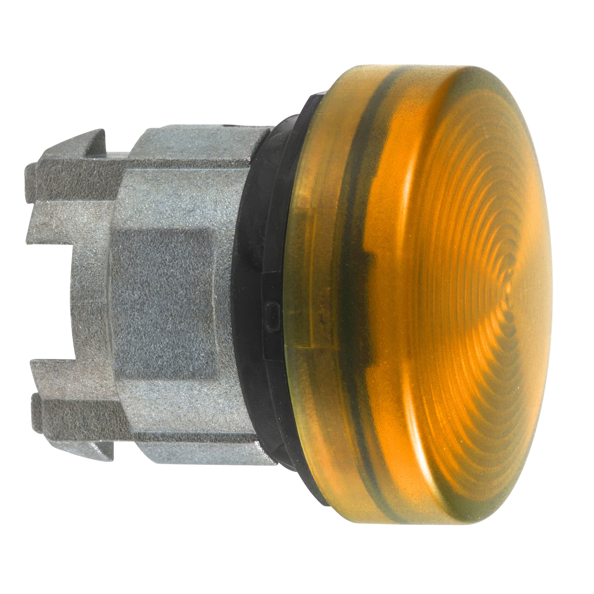 Head for pilot light, Harmony XB4, orange 22 mm with grooved lens BA9s bulb