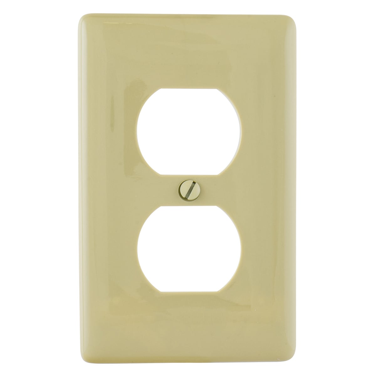 Wallplates and Box Covers, Wallplates,Nylon, 1-Gang, Jumbo, 1) Duplex Opening, Ivory