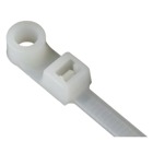 Integrated Mounting Hole Cable Tie, Natural Polyamide (Nylon 6.6) for Temperatures up to 85 Degrees Celsius (185 F) for Indoor Applications, Length of 309mm (12.1 Inches), Width of 4.8mm (0.19 Inch), Thickness of 1.3mm (0.05 Inch), Tensile Strength Rating of 222 Newtons (50 Pounds), #10 Screw for Mounting, 500 Pack