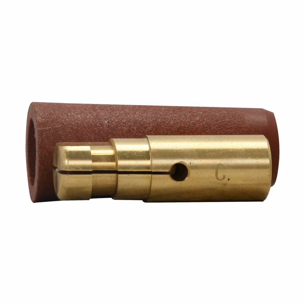 Eaton Crouse-Hinds series Cam-Lok F Series E1012 plug, Up to 315A continuous, 550A intermittent, #2-1/0 AWG, Red, Solder, Brass contacts, Male, Reinforced thermoplastic, 120 Vac
