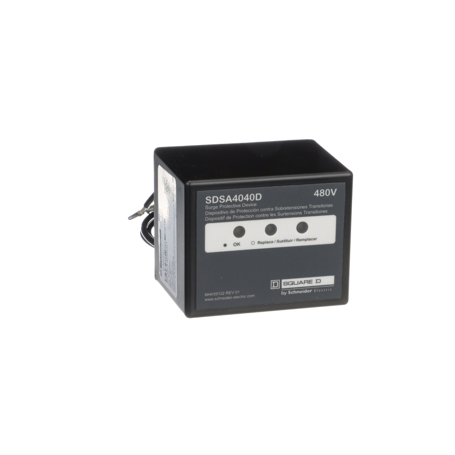 Surge protection device, Surgelogic, 40kA, 480 VAC delta, 3 phase, 3 wire, NEMA 4X