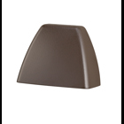 2700K Warm White Four Corners LED deck light in Textured Architectural Bronze features 4 gently sloped cast aluminum corners.