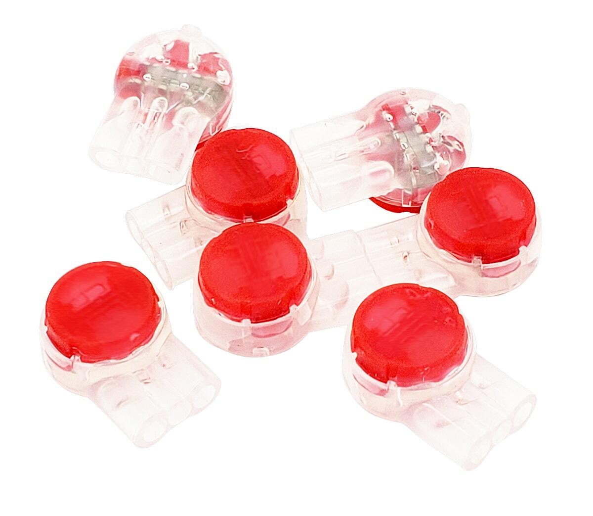 UR2 Red IDC 3-Wire Butt Splice Jellybean 100/Clam