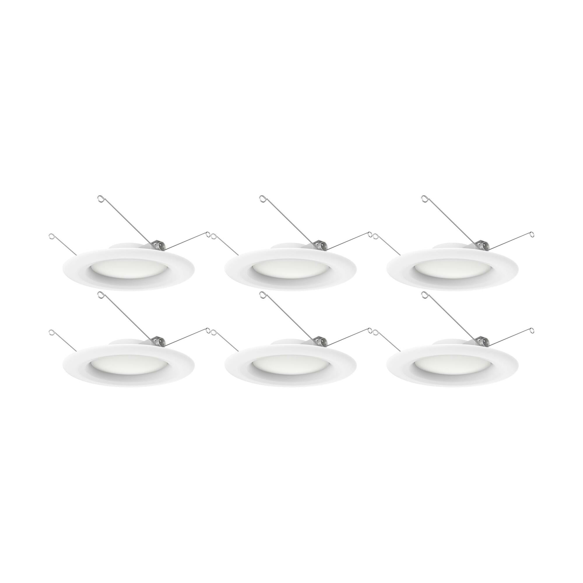 9.2 Watt LED Downlight Retrofit - 5-6 Inch - 90 CRI - 3000K - 120 Volt - Pack of 6