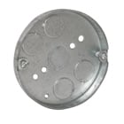 4 In. Round Ceiling Pan - Drawn with Conduit KO's, 1/2 In. Depth