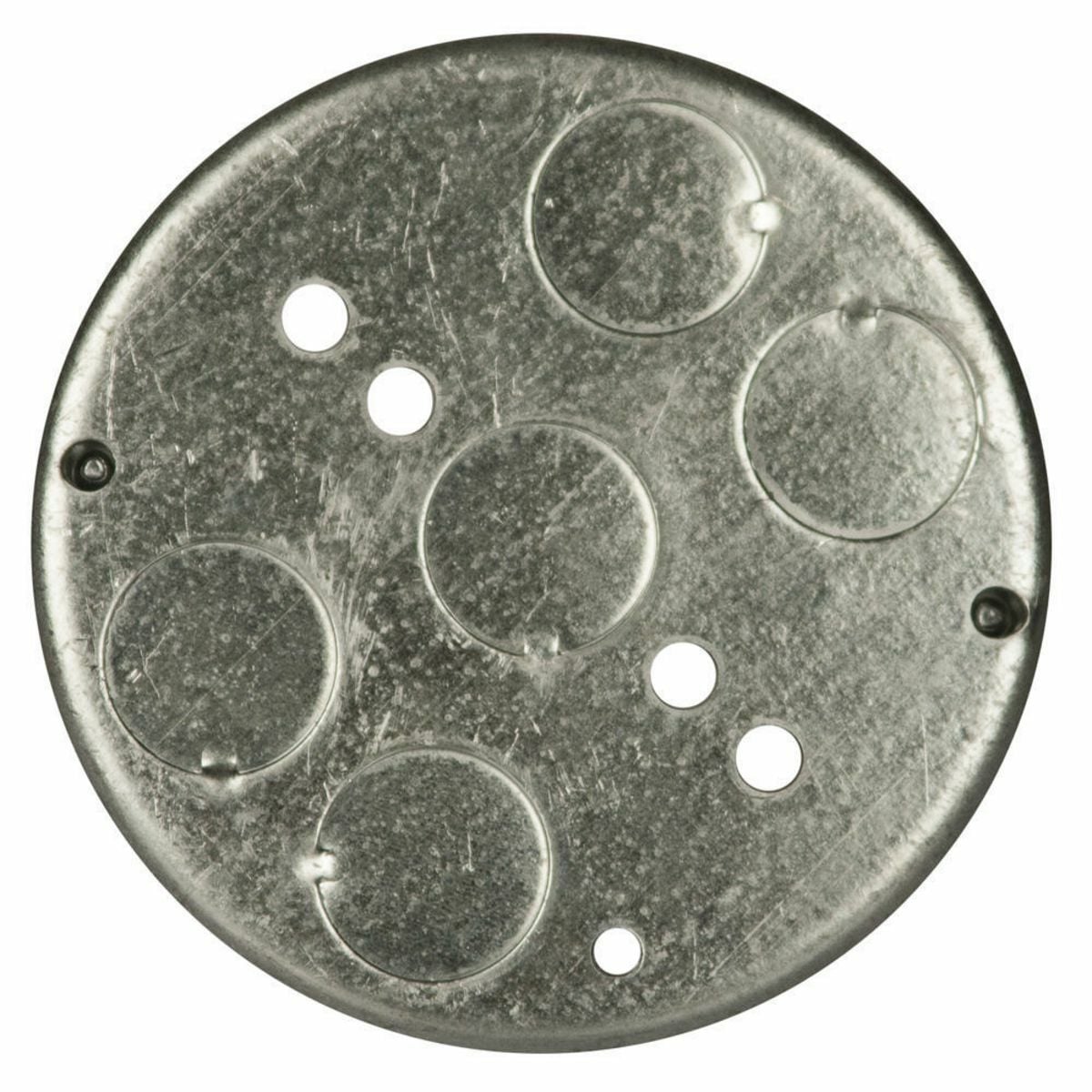 4 In. Round Ceiling Pan Drawn with Conduit KO's, 1/2 In. Depth