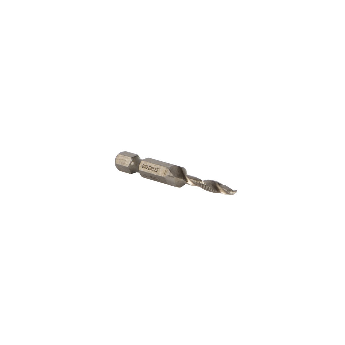 Combination Drill/Tap Bits.  M4 x .70.  Complete hole drilling, tapping and deburring/countersinking in one operation with power drill saves labor and time.  Back tapered beyond tap to prevent thread damage from over-drilling.  Deburr/countersink also provided on bit beyond back taper.  Made from hardened high-speed steel vs. carbon steel for longer life.  High quality hex shank to ensure strong connection to drill chuck.  Designed to tap up to 10-gauge metal.  Quick change adaptor included in both metric and standard kits.
