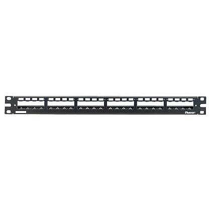 Patch Panel, 24 Port, All Metal, Black  