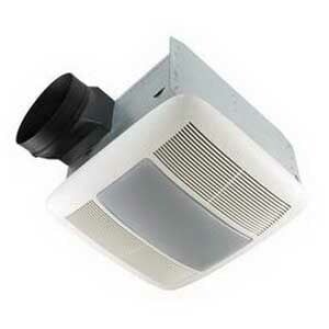 NuTone QTXE Series 110 CFM Ventilation Fan/Light with White Grille, 0.7 Sones; ENERGY STAR Certified