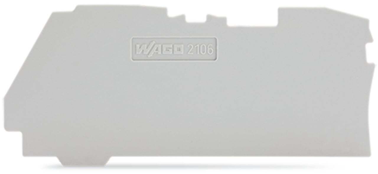 End and intermediate plate; 1 mm thick; gray