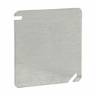 Eaton Crouse-Hinds series Square Cover, 4", Steel, Flat blank