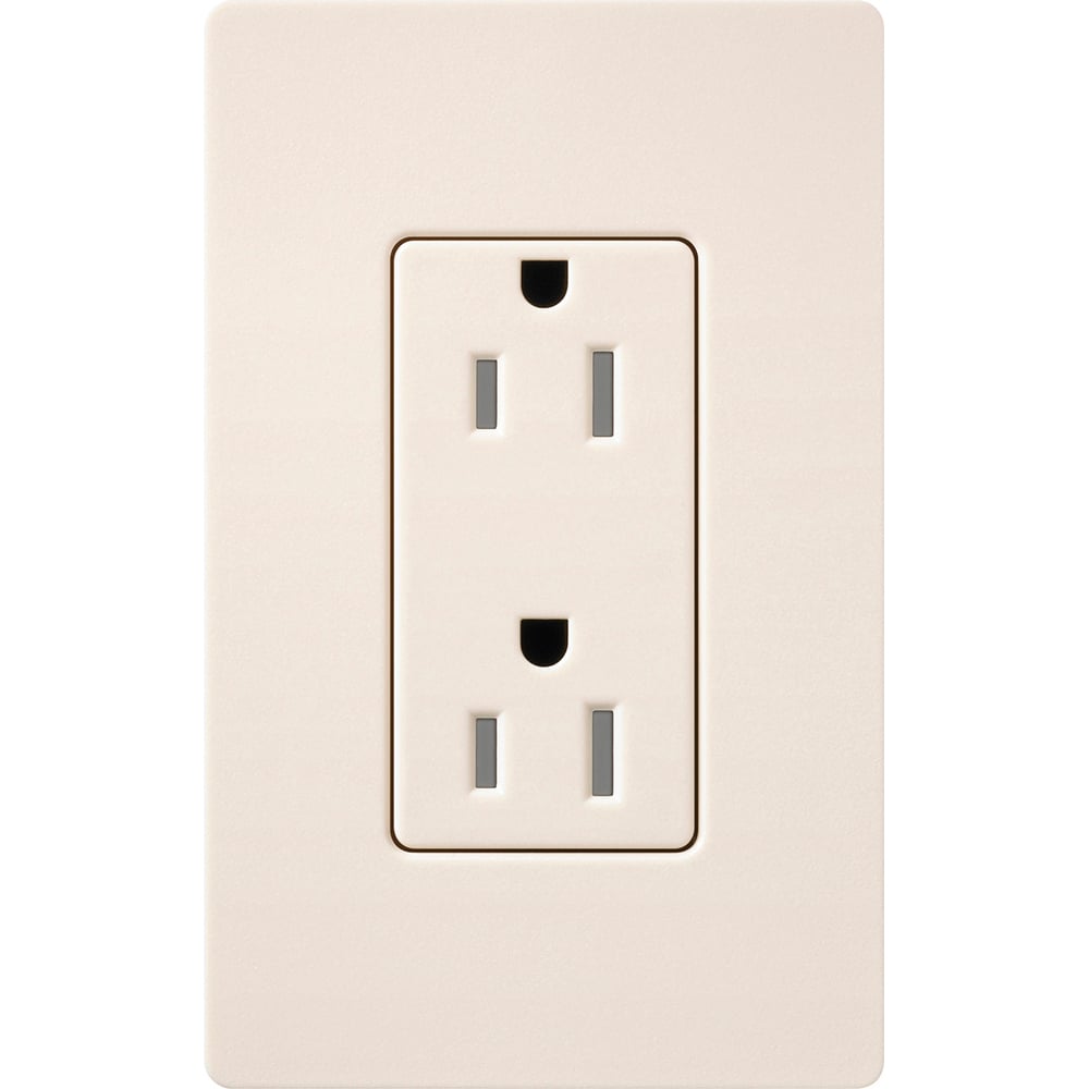 Claro, Satin, Tamper-resistant receptacle, 125V/15A in eggshell